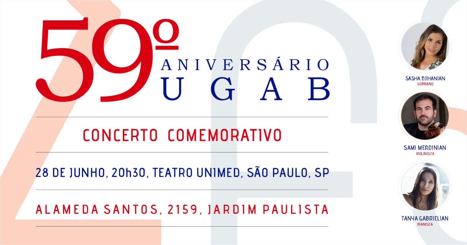 Concerto comemorativo dos 59 anos da UGAB